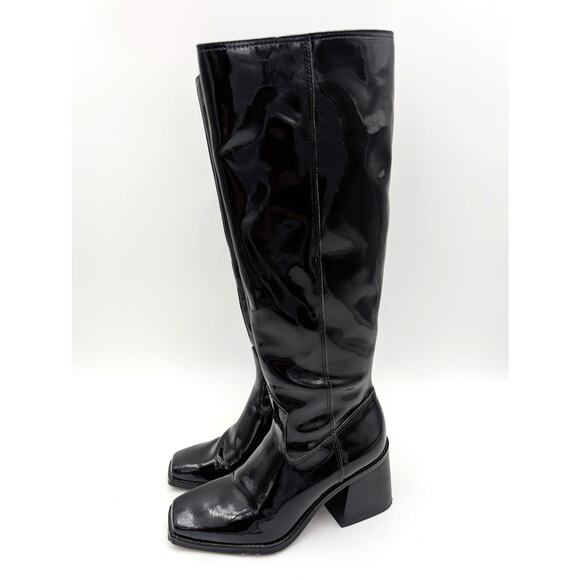 Vince Camuto Sangeti Stacked Heel Knee High Boots Women's Black Size 5M EU35 - Picture 1 of 13